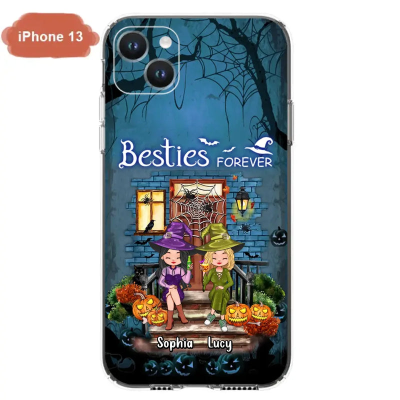 Personalized Halloween Friend Phone Case - Up to 5 Friends - Halloween Gift Idea for Friends/Sisters - Besties Forever - Case for iPhone/Samsung