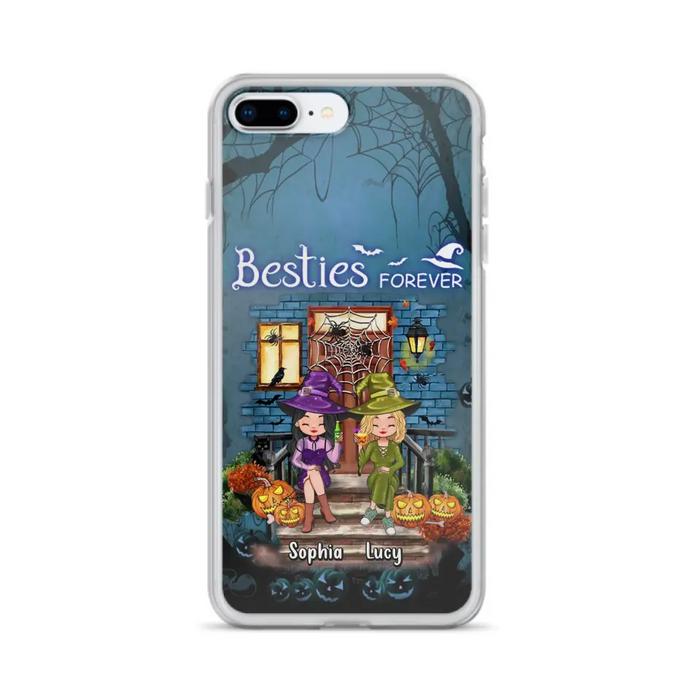 Custom Personalized Halloween Friend Phone Case - Upto 5 Friends - Halloween Gift Idea for Friends/Sisters - Besties Forever - Case for iPhone/Samsung