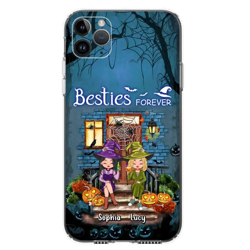 Personalized Halloween Friend Phone Case - Up to 5 Friends - Halloween Gift Idea for Friends/Sisters - Besties Forever - Case for iPhone/Samsung