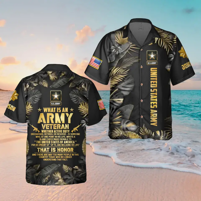 Custom Personalized Veteran Hawaiian Shirt - Gift Idea For Veteran - What Is A Veteran