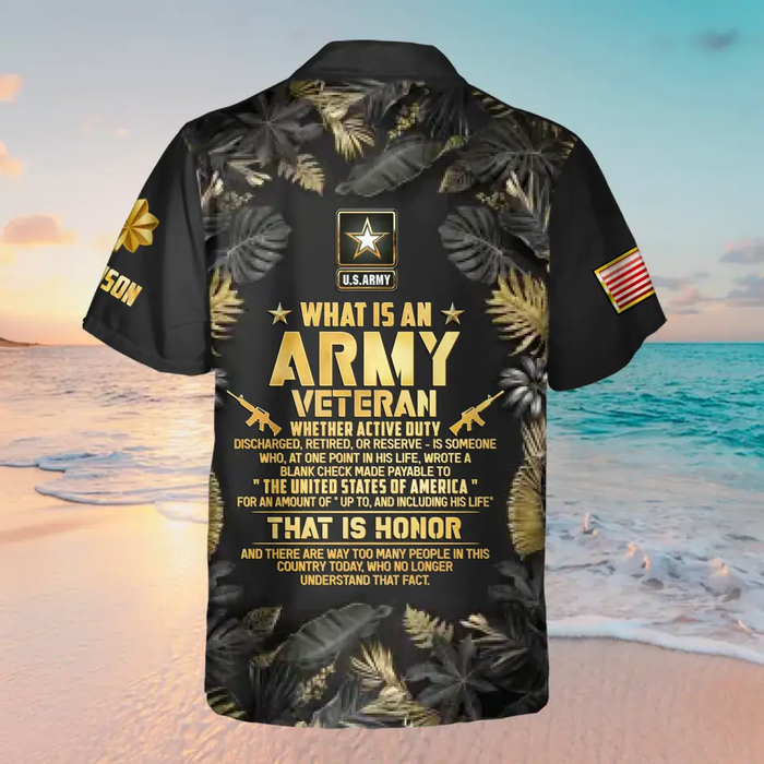Custom Personalized Veteran Hawaiian Shirt - Gift Idea For Veteran - What Is A Veteran