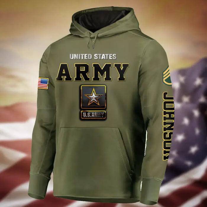 Custom Personalized Veteran All-Over Print Hoodie - Gift Idea For Veteran - My Time In Uniform Is Over But Being A Veteran Never Ends