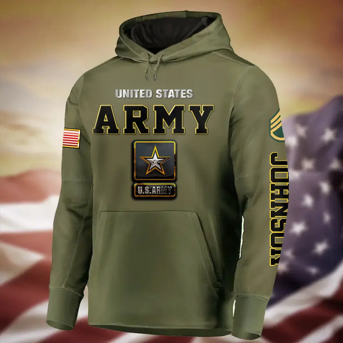 Custom Personalized Veteran All-Over Print Hoodie - Gift Idea For Veteran - I Was A Soldier I Am A Soldier I Will Always Be a Soldier