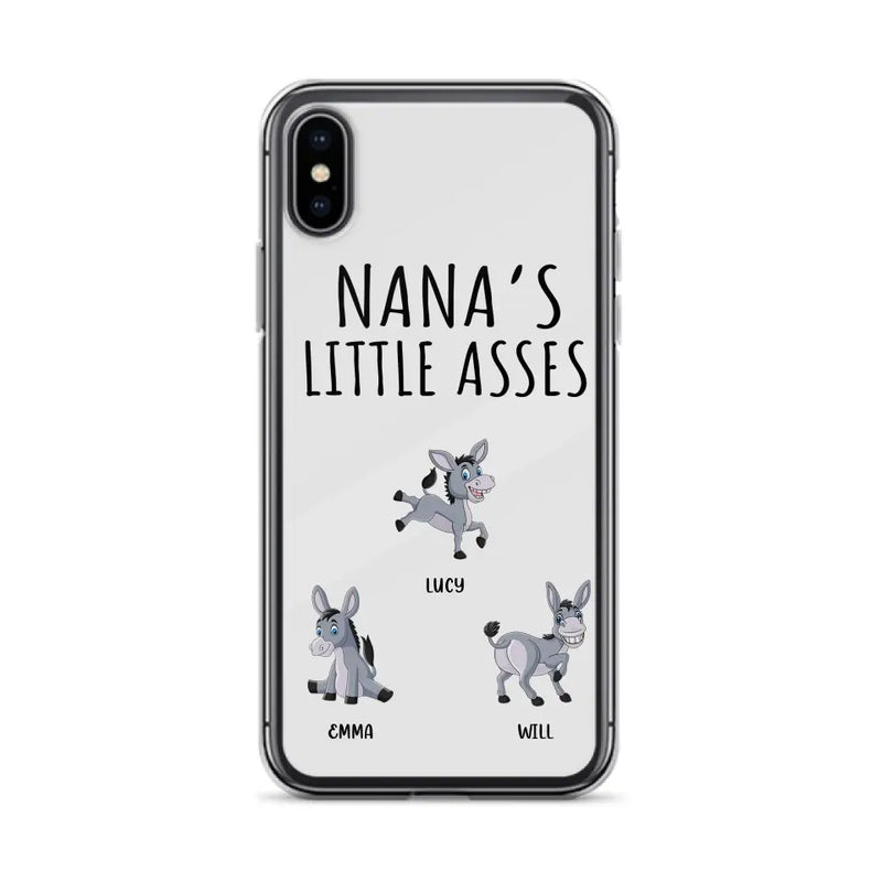 Personalized Donkeys Phone Case - Gift Idea For Family/Grandma/Papa - Up to 12 Donkeys - Case For iPhone/Samsung - Boss's Pain In The Asses