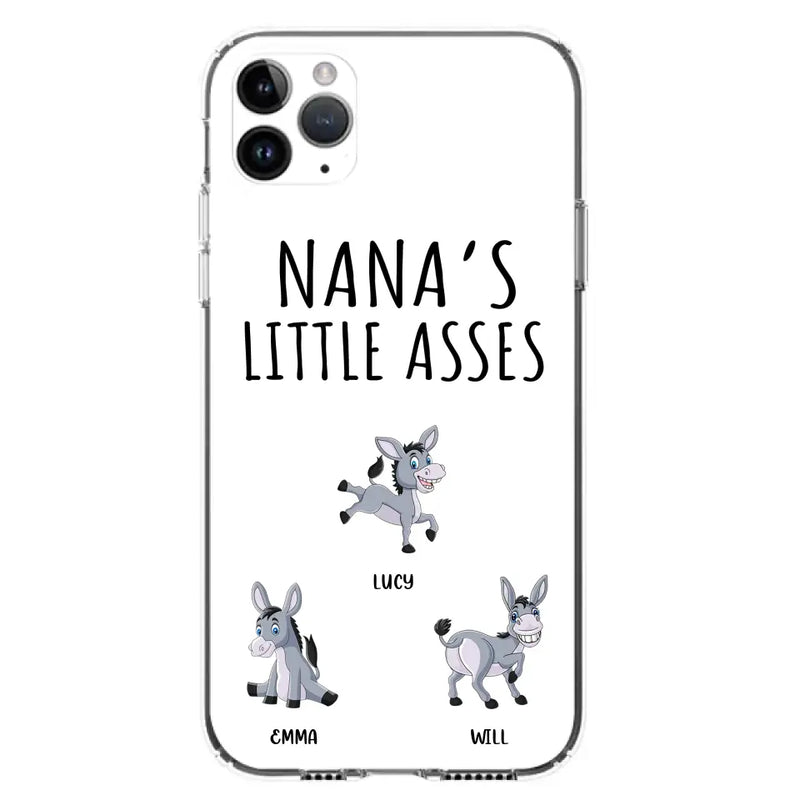 Personalized Donkeys Phone Case - Gift Idea For Family/Grandma/Papa - Up to 12 Donkeys - Case For iPhone/Samsung - Boss's Pain In The Asses