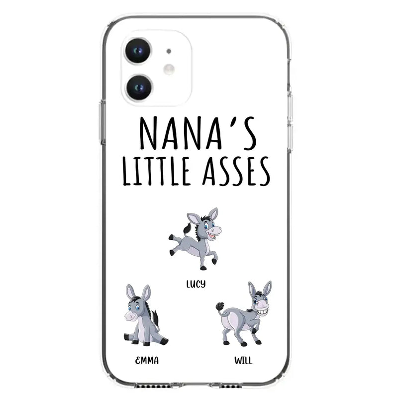 Personalized Donkeys Phone Case - Gift Idea For Family/Grandma/Papa - Up to 12 Donkeys - Case For iPhone/Samsung - Boss's Pain In The Asses