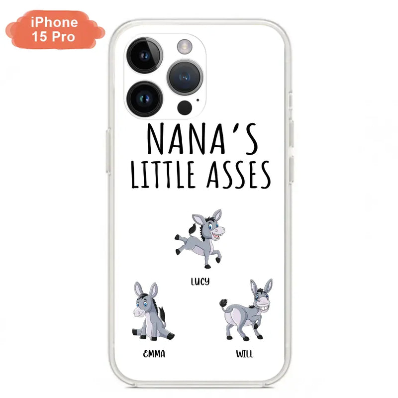 Personalized Donkeys Phone Case - Gift Idea For Family/Grandma/Papa - Up to 12 Donkeys - Case For iPhone/Samsung - Boss's Pain In The Asses