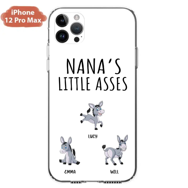 Personalized Donkeys Phone Case - Gift Idea For Family/Grandma/Papa - Up to 12 Donkeys - Case For iPhone/Samsung - Boss's Pain In The Asses