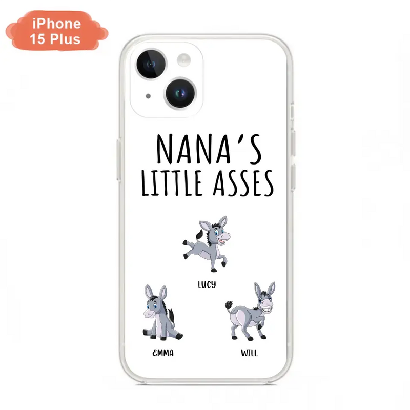 Personalized Donkeys Phone Case - Gift Idea For Family/Grandma/Papa - Up to 12 Donkeys - Case For iPhone/Samsung - Boss's Pain In The Asses