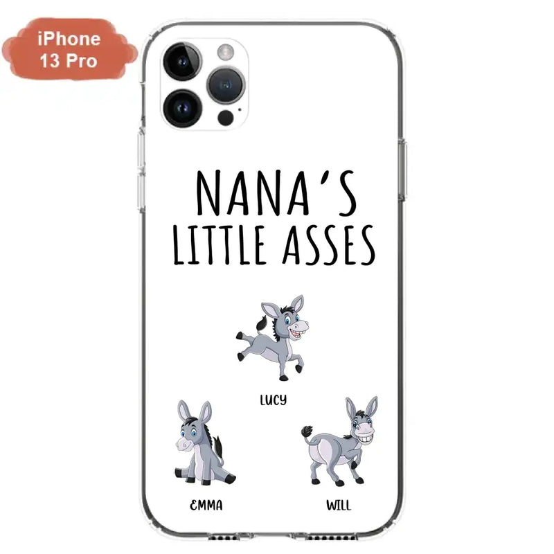 Personalized Donkeys Phone Case - Gift Idea For Family/Grandma/Papa - Up to 12 Donkeys - Case For iPhone/Samsung - Boss's Pain In The Asses