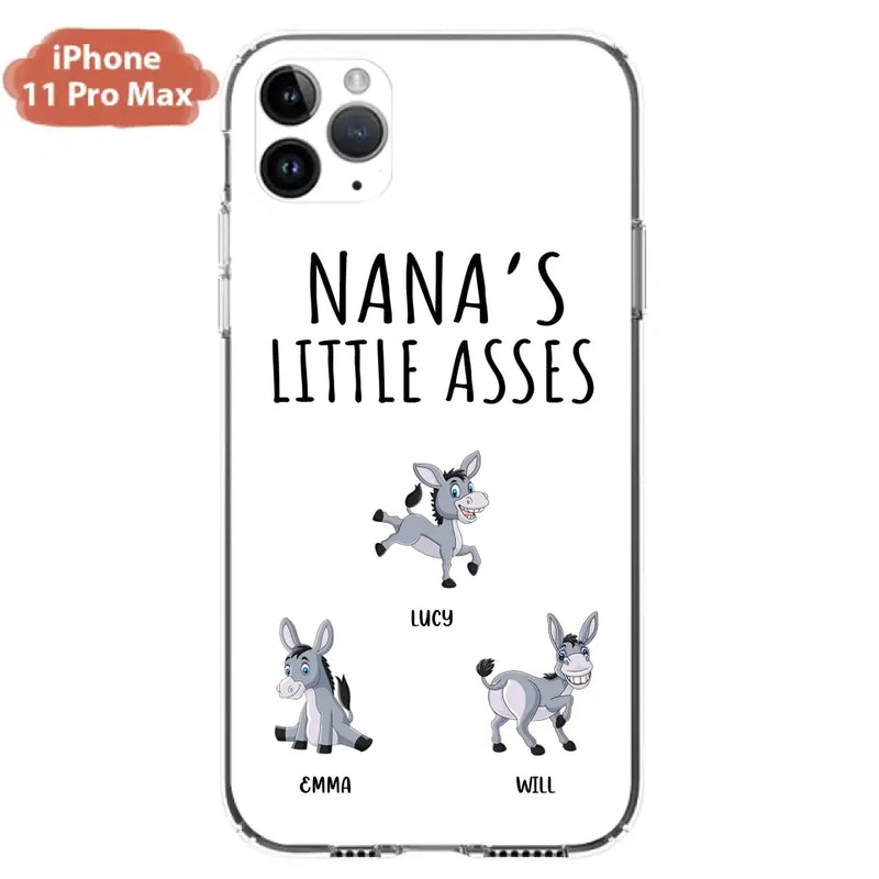 Personalized Donkeys Phone Case - Gift Idea For Family/Grandma/Papa - Up to 12 Donkeys - Case For iPhone/Samsung - Boss's Pain In The Asses