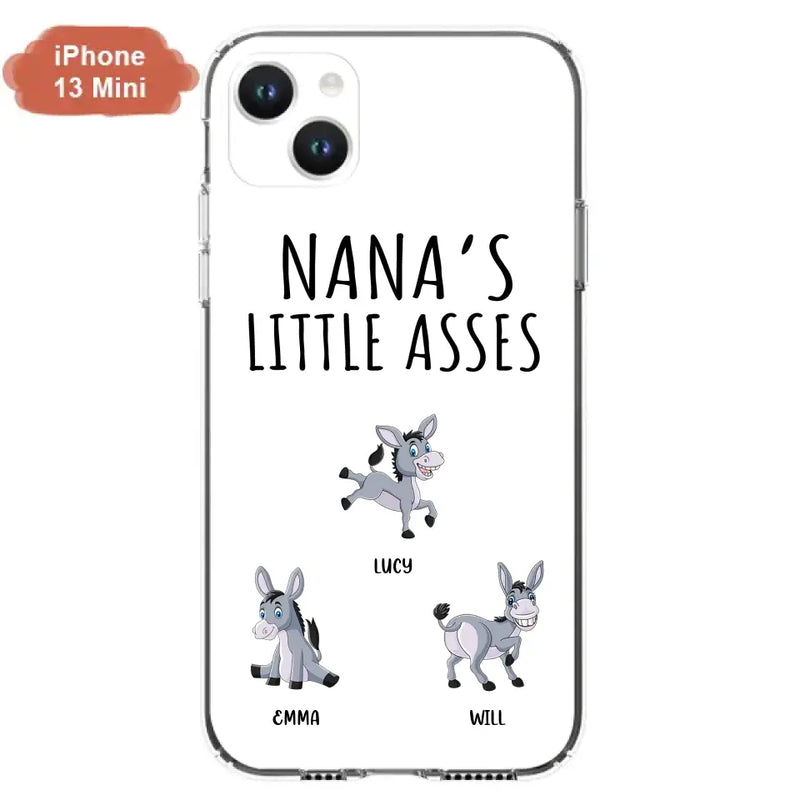 Personalized Donkeys Phone Case - Gift Idea For Family/Grandma/Papa - Up to 12 Donkeys - Case For iPhone/Samsung - Boss's Pain In The Asses