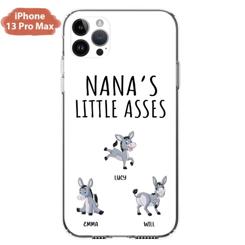 Personalized Donkeys Phone Case - Gift Idea For Family/Grandma/Papa - Up to 12 Donkeys - Case For iPhone/Samsung - Boss's Pain In The Asses