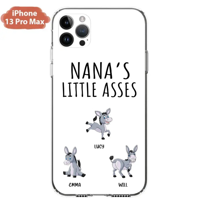 Custom Personalized Donkeys Phone Case - Gift Idea For Family/ Grandma/ Papa - Upto 12 Donkeys - Case For iPhone/ Samsung - Boss's Pain In The Asses