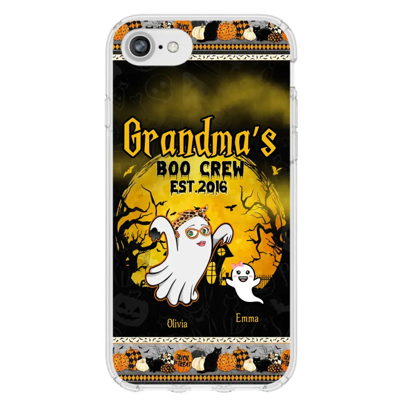 Personalized Grandma Phone Case - Halloween Gift For Grandma - Up to 7 Kids - Grandma's Boo Crew - Case For iPhone/ Samsung