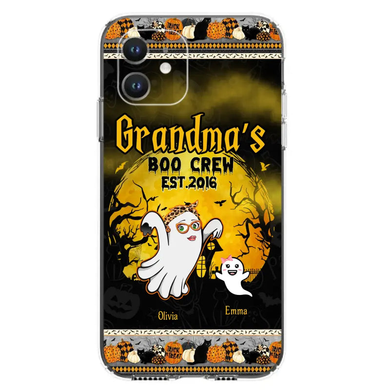 Personalized Grandma Phone Case - Halloween Gift For Grandma - Up to 7 Kids - Grandma's Boo Crew - Case For iPhone/ Samsung