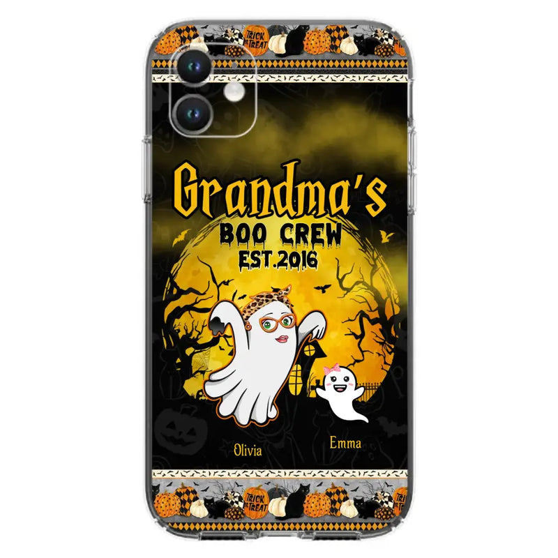 Personalized Grandma Phone Case - Halloween Gift For Grandma - Up to 7 Kids - Grandma's Boo Crew - Case For iPhone/ Samsung