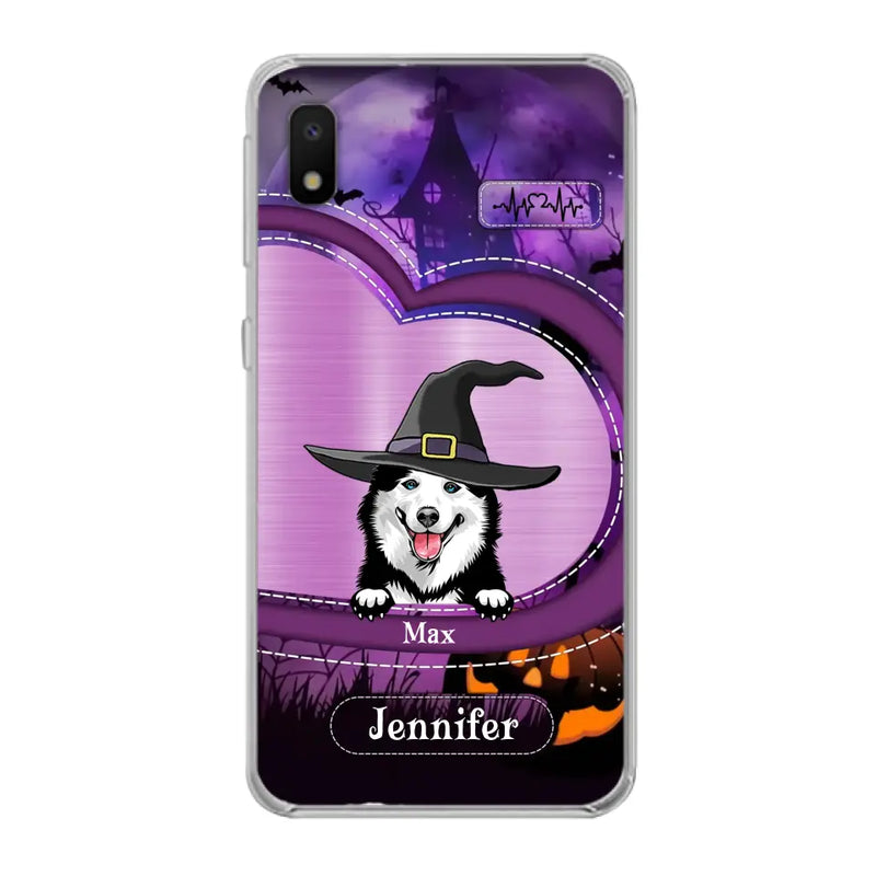 Personalized Dog Halloween Phone Case - Gift Idea For Dog Lover/Halloween - Up to 3 Dogs - Case For iPhone/Samsung