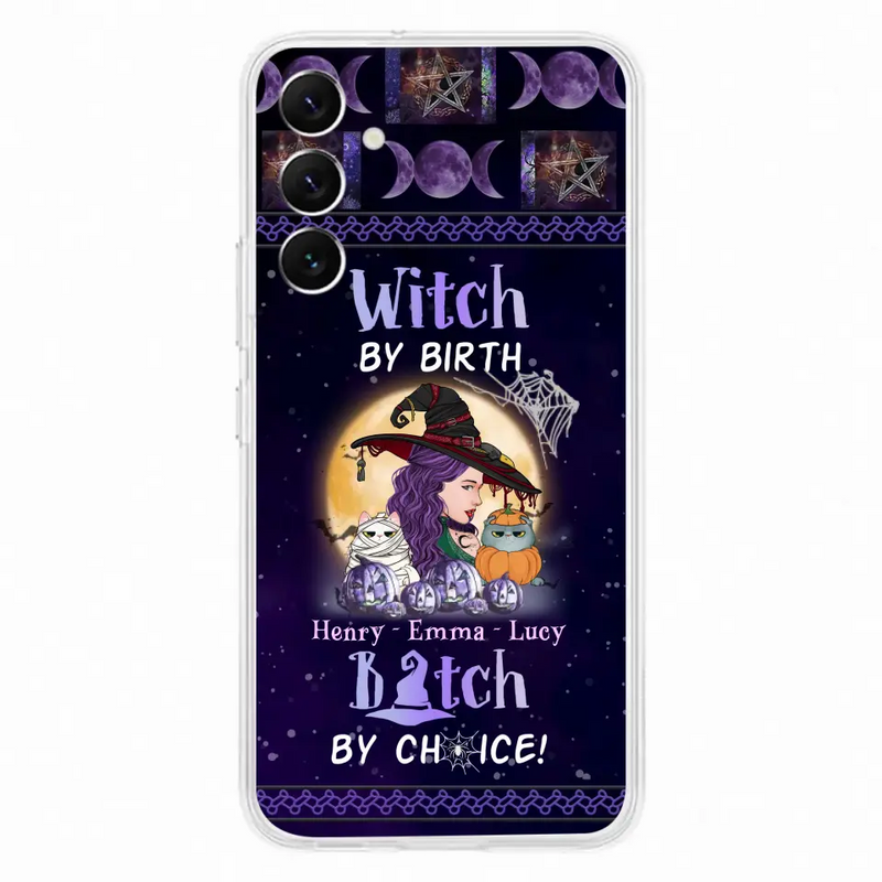 Personalized Witch Mom Phone Case - Gift Idea For Halloween/Witch/Pet Lovers - Witch By Birth Bitch By Choice - Case For iPhone/Samsung