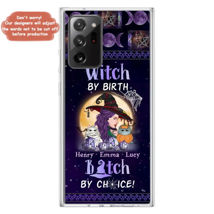 Personalized Witch Mom Phone Case - Gift Idea For Halloween/Witch/Pet Lovers - Witch By Birth Bitch By Choice - Case For iPhone/Samsung