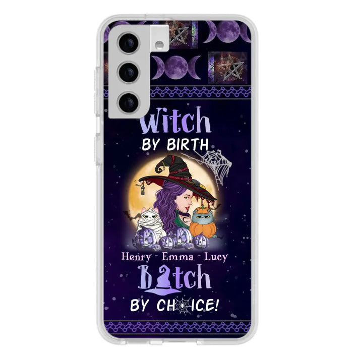 Personalized Witch Mom Phone Case - Gift Idea For Halloween/Witch/Pet Lovers - Witch By Birth Bitch By Choice - Case For iPhone/Samsung