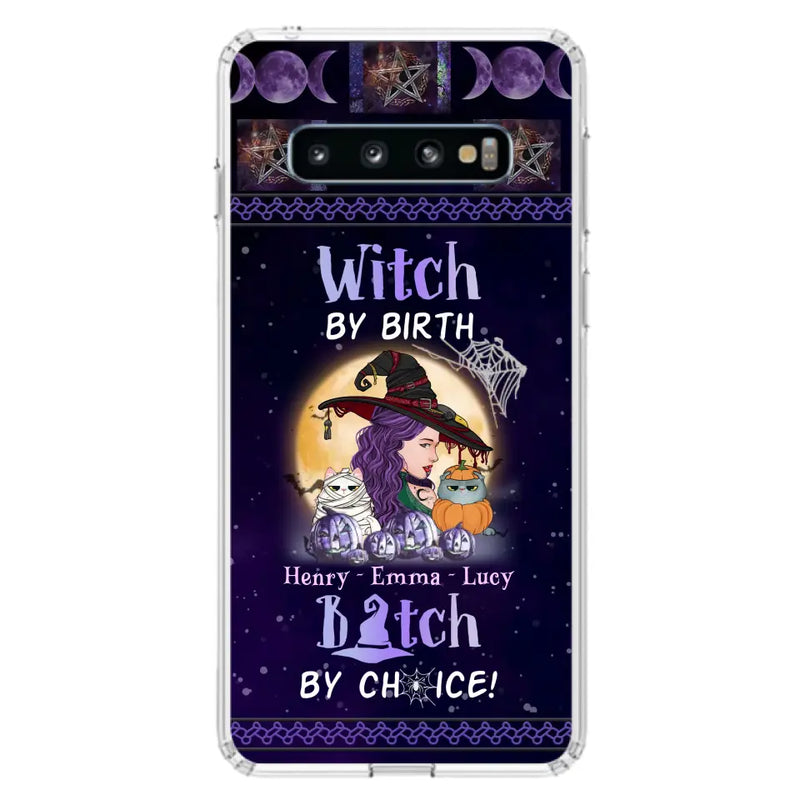 Personalized Witch Mom Phone Case - Gift Idea For Halloween/Witch/Pet Lovers - Witch By Birth Bitch By Choice - Case For iPhone/Samsung