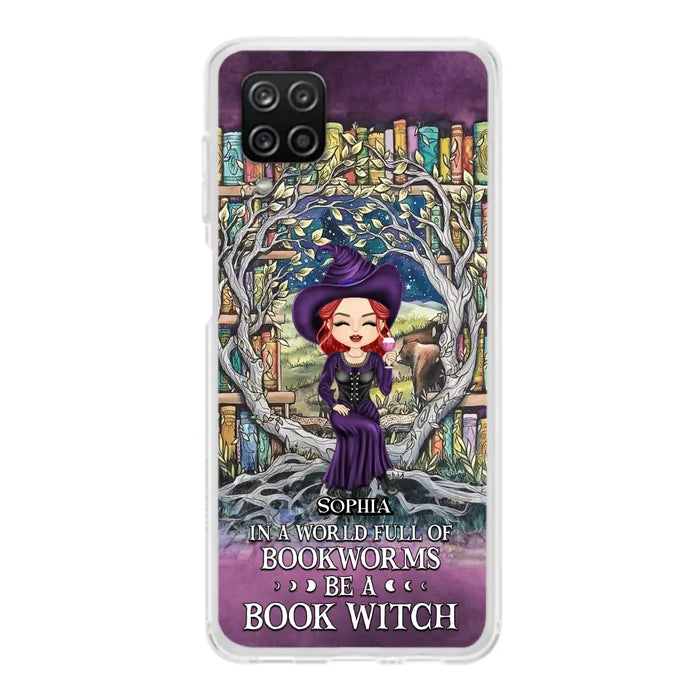 Personalized Witch Phone Case - Halloween Gift Idea For Witch Lovers/Book Lovers - In A World Full Of Bookworms Be A Book Witch - Case For iPhone/Samsung