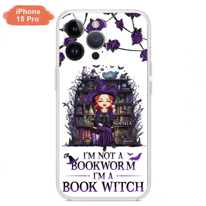 Personalized Witch Phone Case - Halloween Gift Idea For Witch Lovers/Book Lovers - I'm Not A Book Worm I'm A Book Witch - Case For iPhone/Samsung