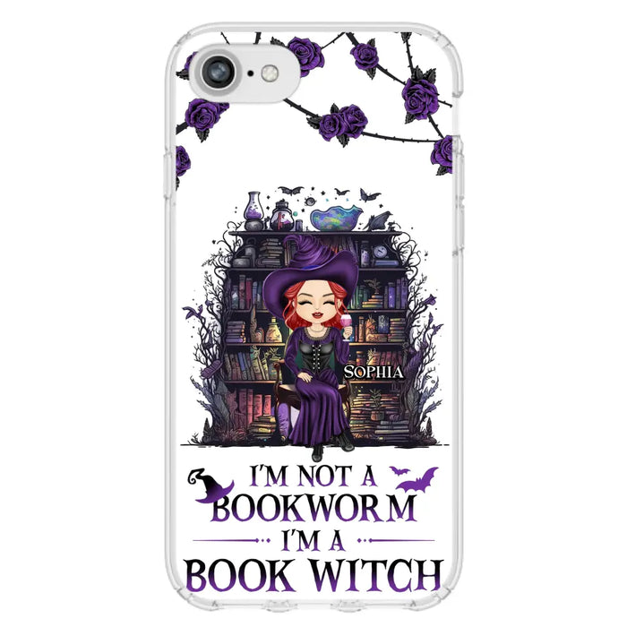 Personalized Witch Phone Case - Halloween Gift Idea For Witch Lovers/Book Lovers - I'm Not A Book Worm I'm A Book Witch - Case For iPhone/Samsung