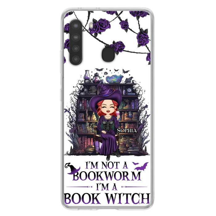 Personalized Witch Phone Case - Halloween Gift Idea For Witch Lovers/Book Lovers - I'm Not A Book Worm I'm A Book Witch - Case For iPhone/Samsung