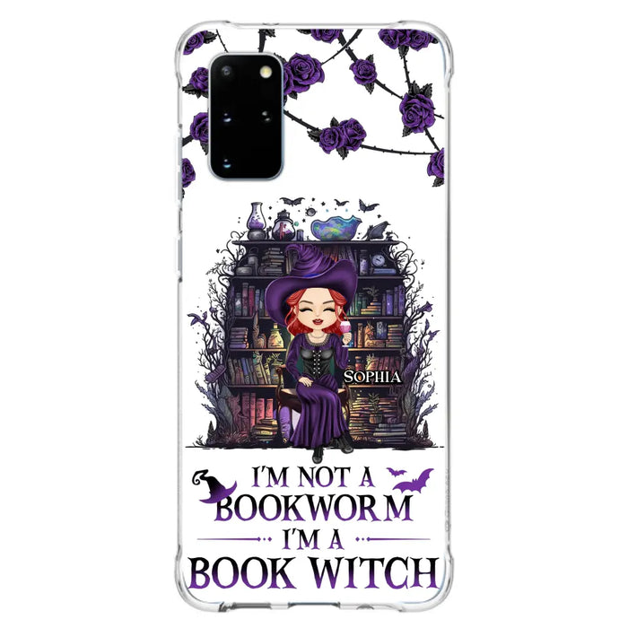 Personalized Witch Phone Case - Halloween Gift Idea For Witch Lovers/Book Lovers - I'm Not A Book Worm I'm A Book Witch - Case For iPhone/Samsung