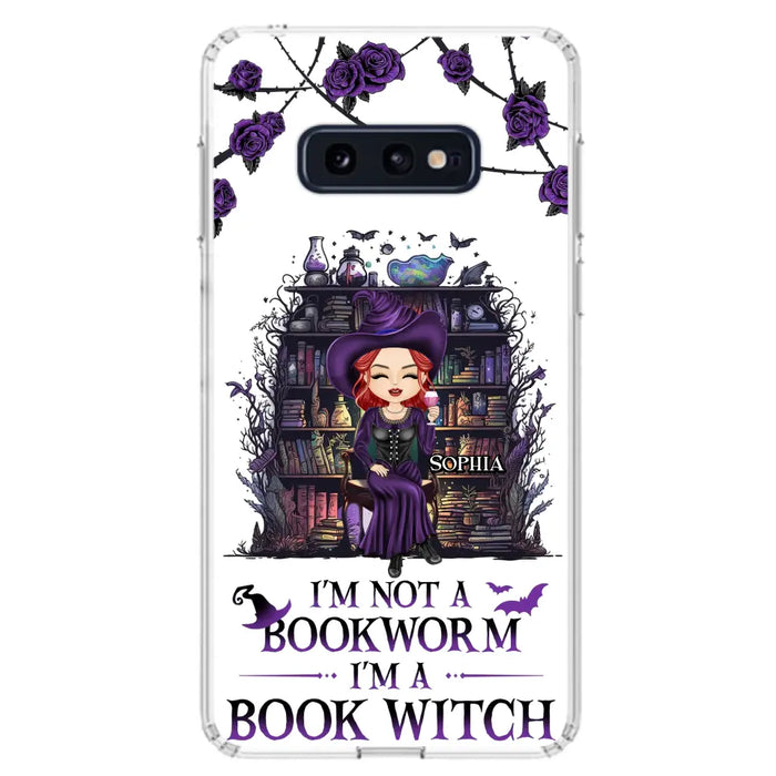 Personalized Witch Phone Case - Halloween Gift Idea For Witch Lovers/Book Lovers - I'm Not A Book Worm I'm A Book Witch - Case For iPhone/Samsung