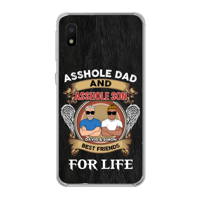 Custom Personalized Dad And Son Phone Case - Funny Gift Idea for Dad from Son - Asshole Dad And Asshole Son Best Friends For Life - Case for iPhone/Samsung