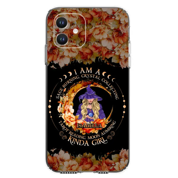 Personalized Witch Phone Case - Gift Idea For Halloween - I Am A Sage Burning, Crystal Collecting, Tarot Reading, Moon Admiring Kinda Girl - Cases For iPhone/Samsung