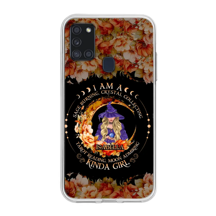 Personalized Witch Phone Case - Gift Idea For Halloween - I Am A Sage Burning, Crystal Collecting, Tarot Reading, Moon Admiring Kinda Girl - Cases For iPhone/Samsung