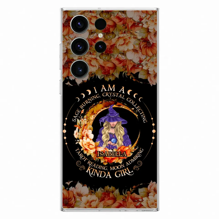 Personalized Witch Phone Case - Gift Idea For Halloween - I Am A Sage Burning, Crystal Collecting, Tarot Reading, Moon Admiring Kinda Girl - Cases For iPhone/Samsung