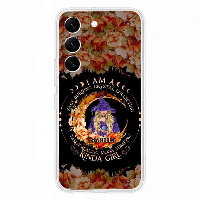 Personalized Witch Phone Case - Gift Idea For Halloween - I Am A Sage Burning, Crystal Collecting, Tarot Reading, Moon Admiring Kinda Girl - Cases For iPhone/Samsung