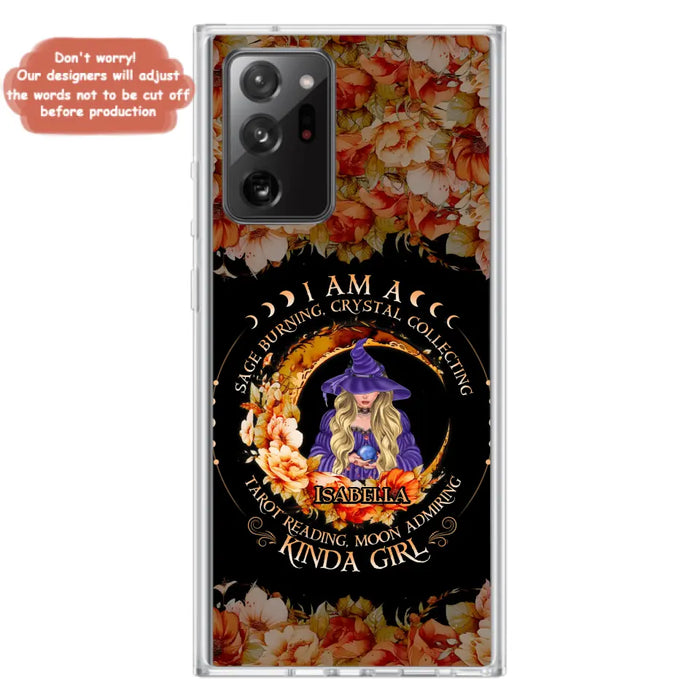 Personalized Witch Phone Case - Gift Idea For Halloween - I Am A Sage Burning, Crystal Collecting, Tarot Reading, Moon Admiring Kinda Girl - Cases For iPhone/Samsung