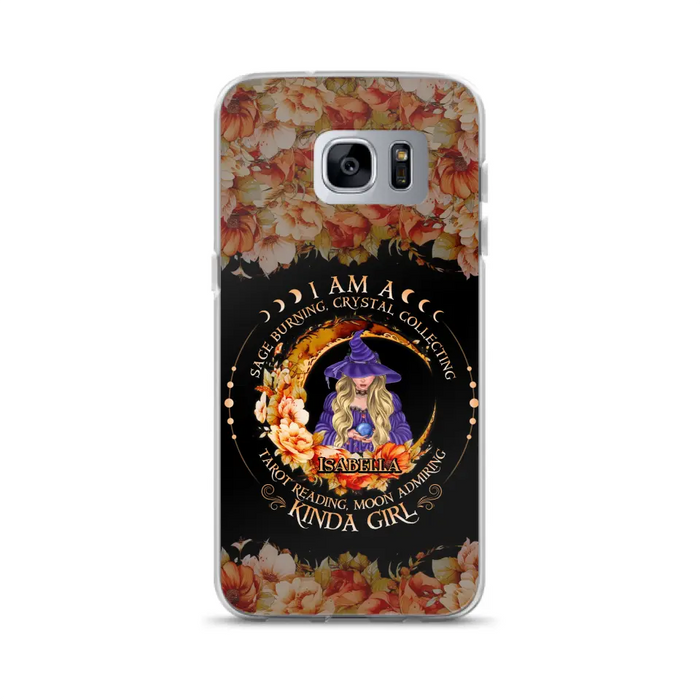 Personalized Witch Phone Case - Gift Idea For Halloween - I Am A Sage Burning, Crystal Collecting, Tarot Reading, Moon Admiring Kinda Girl - Cases For iPhone/Samsung