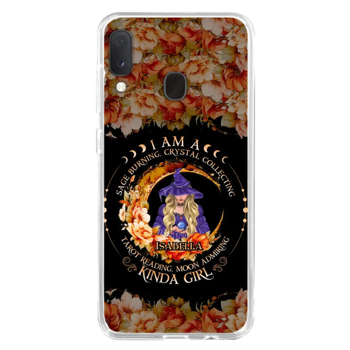 Personalized Witch Phone Case - Gift Idea For Halloween - I Am A Sage Burning, Crystal Collecting, Tarot Reading, Moon Admiring Kinda Girl - Cases For iPhone/Samsung