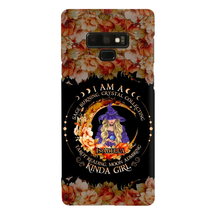 Personalized Witch Phone Case - Gift Idea For Halloween - I Am A Sage Burning, Crystal Collecting, Tarot Reading, Moon Admiring Kinda Girl - Cases For iPhone/Samsung