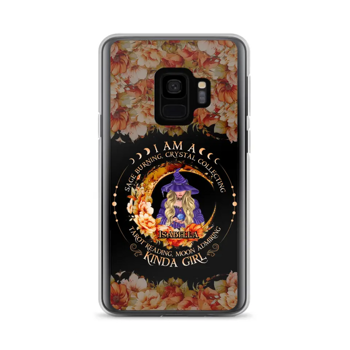 Personalized Witch Phone Case - Gift Idea For Halloween - I Am A Sage Burning, Crystal Collecting, Tarot Reading, Moon Admiring Kinda Girl - Cases For iPhone/Samsung