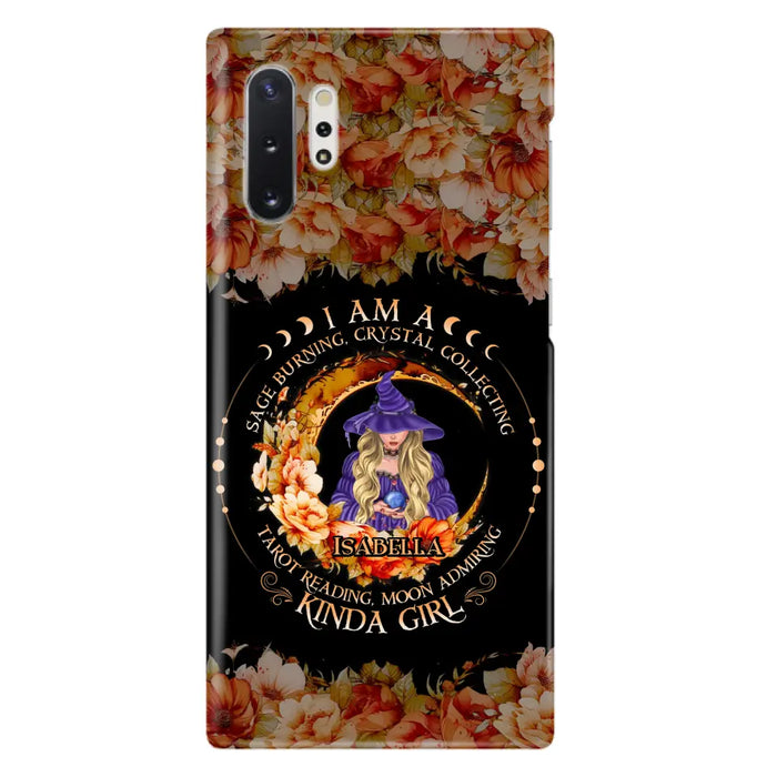 Personalized Witch Phone Case - Gift Idea For Halloween - I Am A Sage Burning, Crystal Collecting, Tarot Reading, Moon Admiring Kinda Girl - Cases For iPhone/Samsung