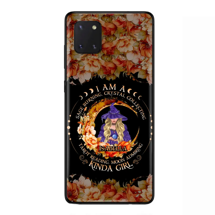 Personalized Witch Phone Case - Gift Idea For Halloween - I Am A Sage Burning, Crystal Collecting, Tarot Reading, Moon Admiring Kinda Girl - Cases For iPhone/Samsung