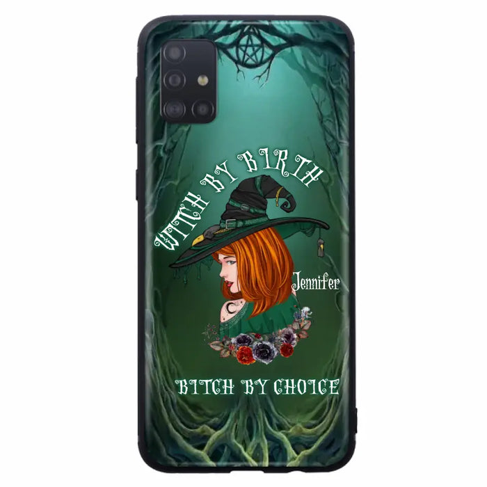 Custom Personalized Witch Phone Case - Gift Idea For Halloween - Witch By Birth Bitch By Choice - Case For iPhone/Samsung