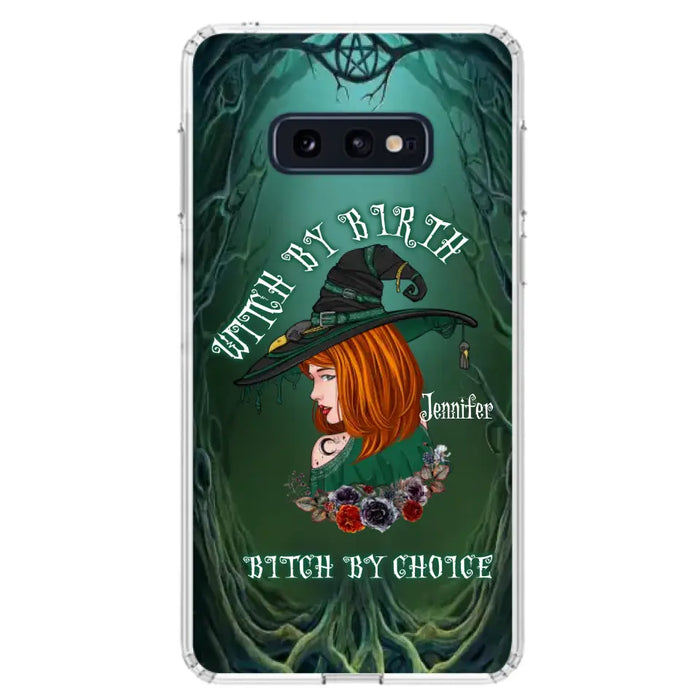 Custom Personalized Witch Phone Case - Gift Idea For Halloween - Witch By Birth Bitch By Choice - Case For iPhone/Samsung