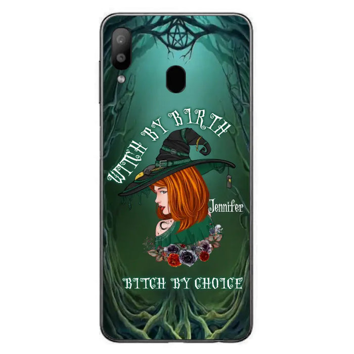 Custom Personalized Witch Phone Case - Gift Idea For Halloween - Witch By Birth Bitch By Choice - Case For iPhone/Samsung