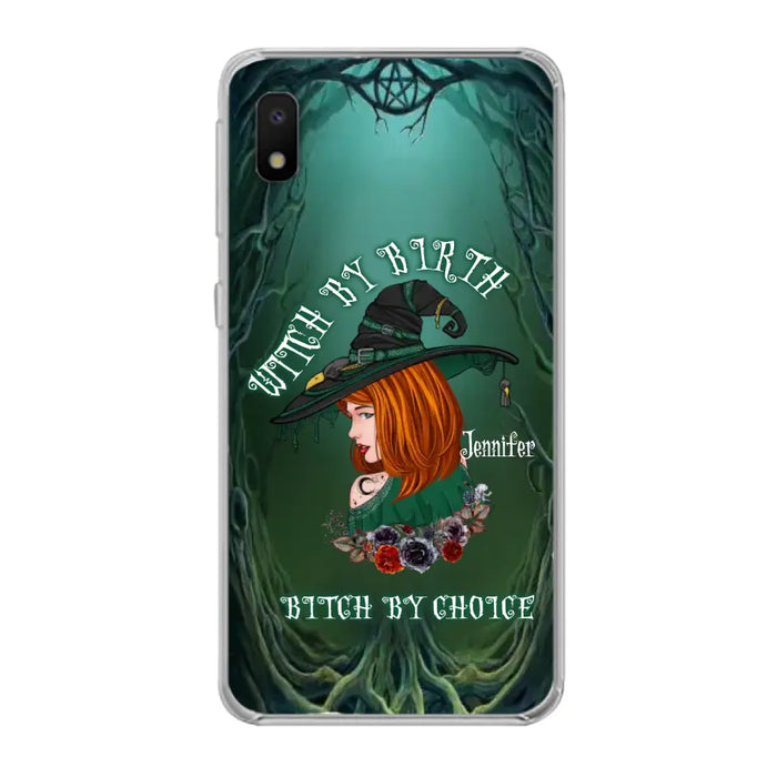 Custom Personalized Witch Phone Case - Gift Idea For Halloween - Witch By Birth Bitch By Choice - Case For iPhone/Samsung