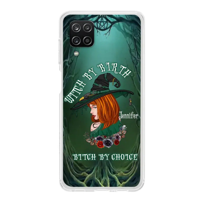 Custom Personalized Witch Phone Case - Gift Idea For Halloween - Witch By Birth Bitch By Choice - Case For iPhone/Samsung