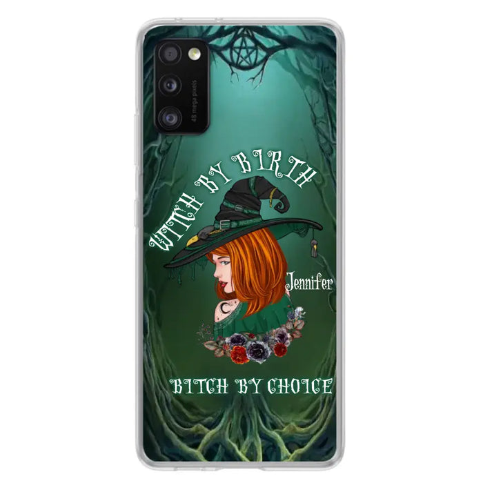 Custom Personalized Witch Phone Case - Gift Idea For Halloween - Witch By Birth Bitch By Choice - Case For iPhone/Samsung